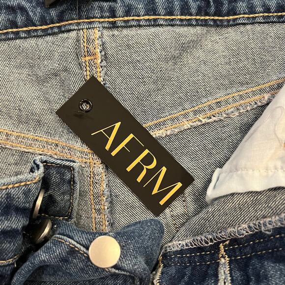 AFRM NEW Revolve Boyfriend Destroyed Luisa Denim Distressed Jeans Size 26 - Picture 4 of 13